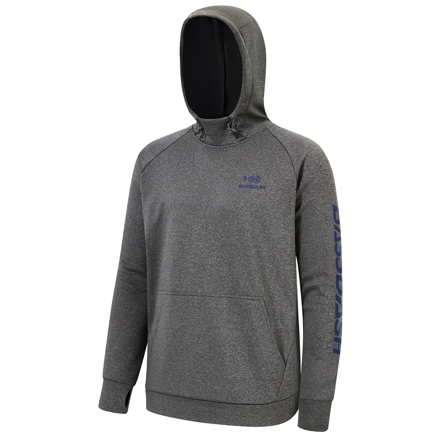 BASSDASH Men’s Fleece Lined Fishing Hoodie Water Resistant Performance Pullover Sweatshirt Stretchy Hunting Workout Sweatshirt