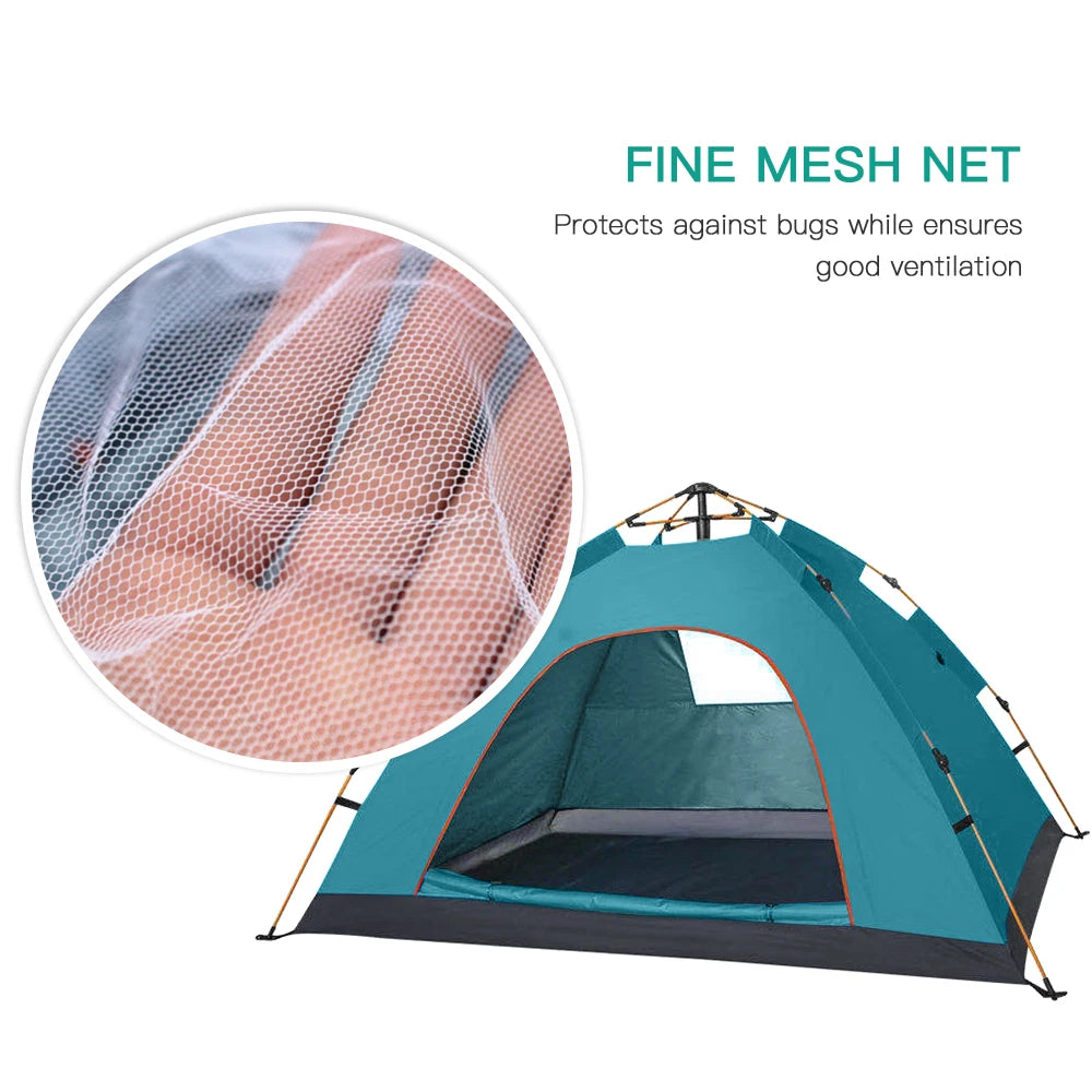 Outdoor Pop Up Tent Water Resistant Portable Instant Camping Folding Fully Automatic Tent for 1-2 People