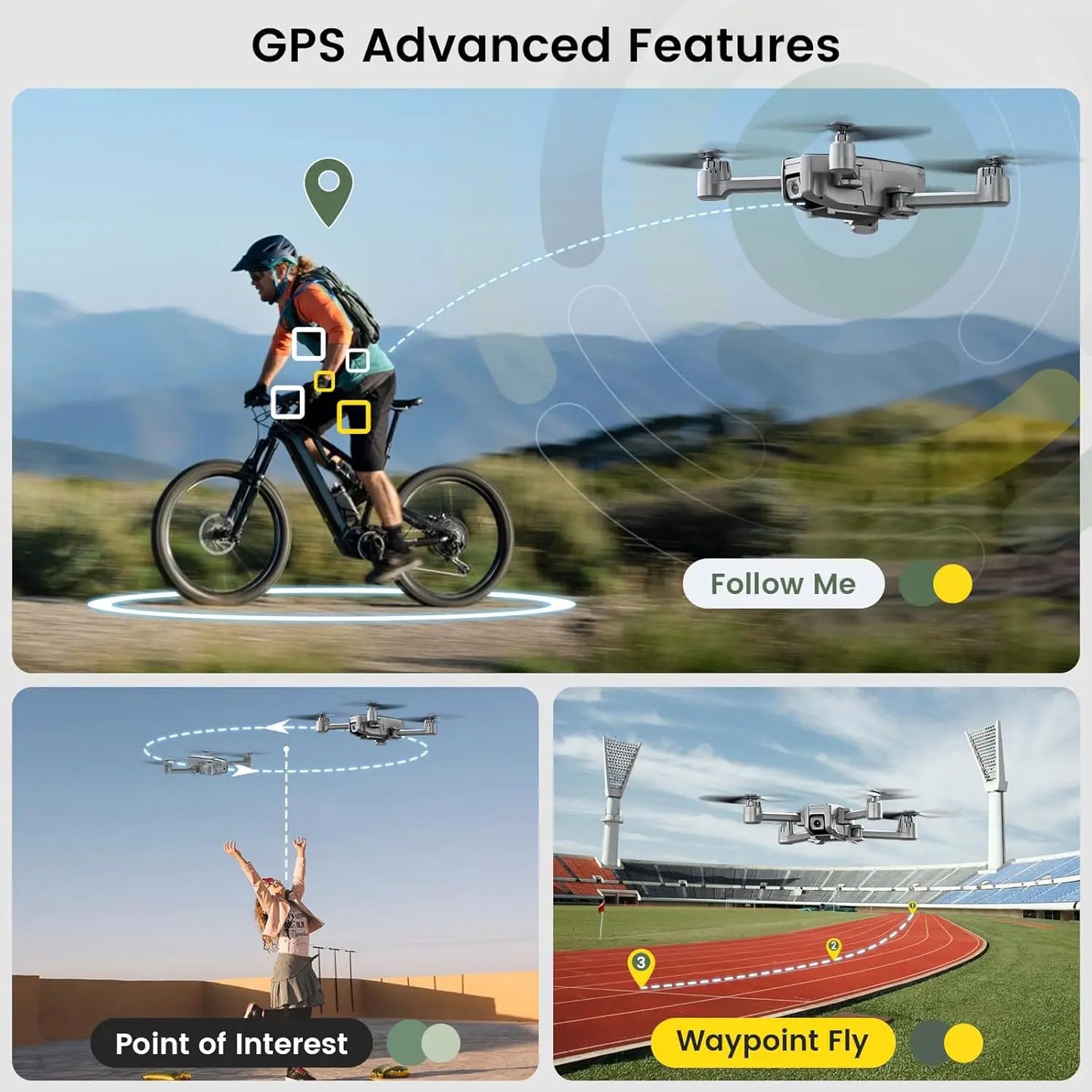 Holy Stone HS440D 4K GPS Drone with 20 Minute Flight Time Follow Me Mode 5G FPV Foldable Design Under 249g