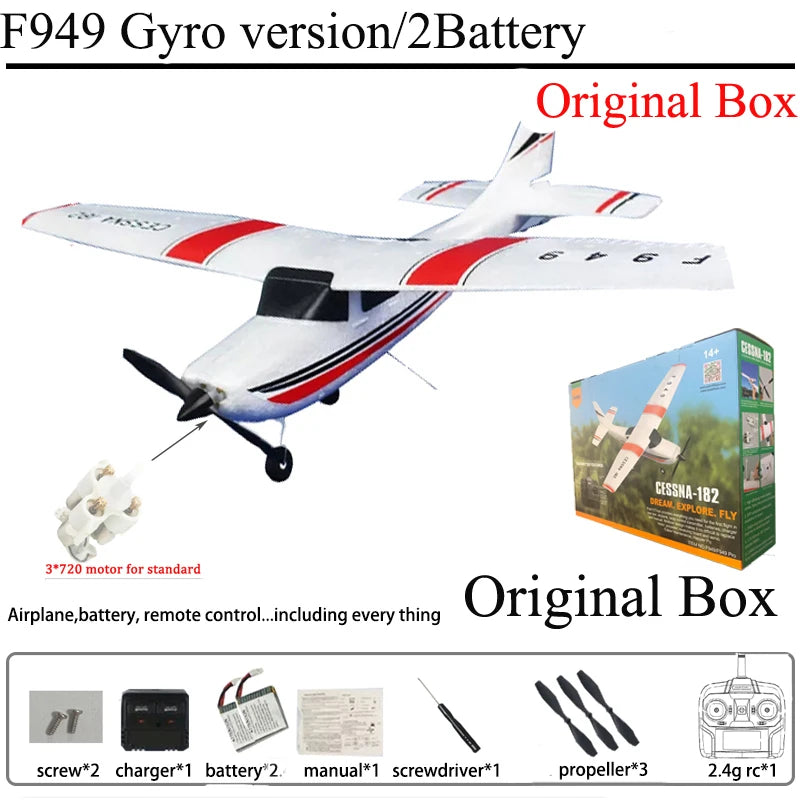 Wltoys F949 2.4G 3D6G 3Ch RC Airplane Fixed Wing Plane Outdoor Toy Drone RTF Upgrade Version With Digital Servo And Gyroscope