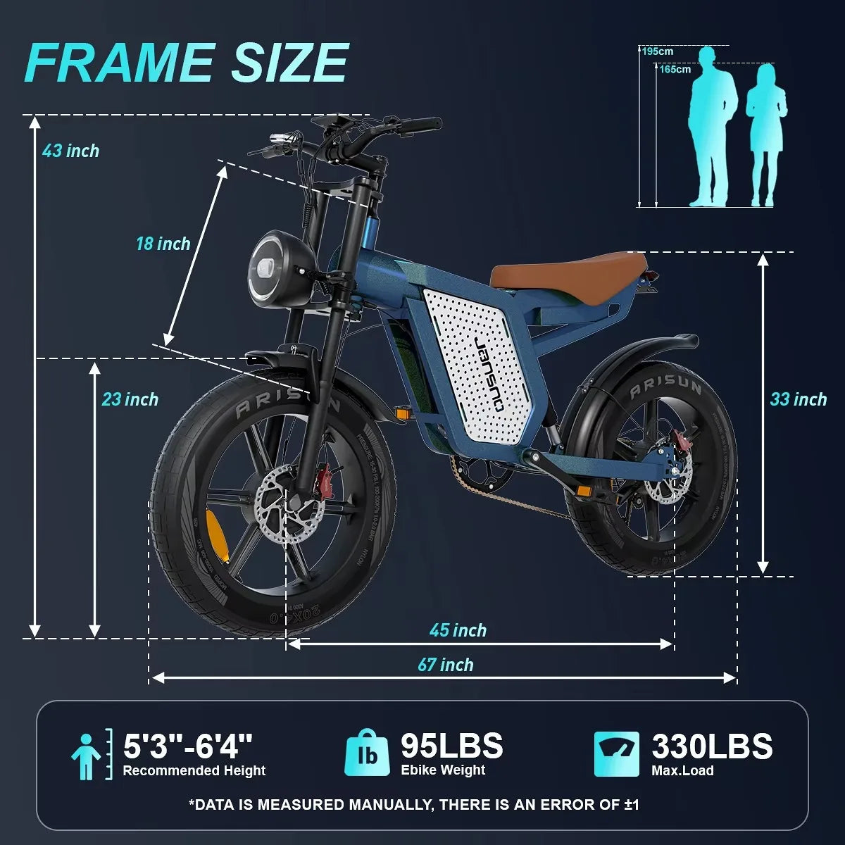 Jansno X60 E-Bike 1500W Dual Motor 48V 23Ah Battery Large LCD Display Electric Bicycle Fat Tire Motorcycle Retro Electric Bike
