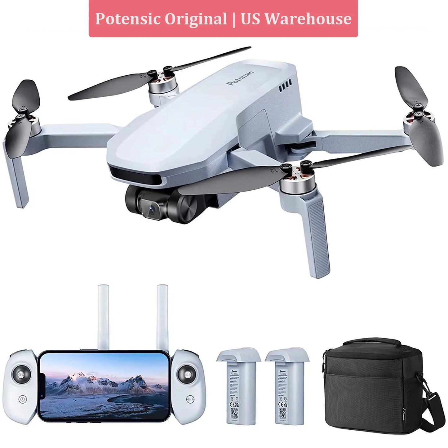 Potensic Atom SE Single Axis Gimbal 4K GPS Drone Under 249g Max Range 4KM for Adults and Beginners