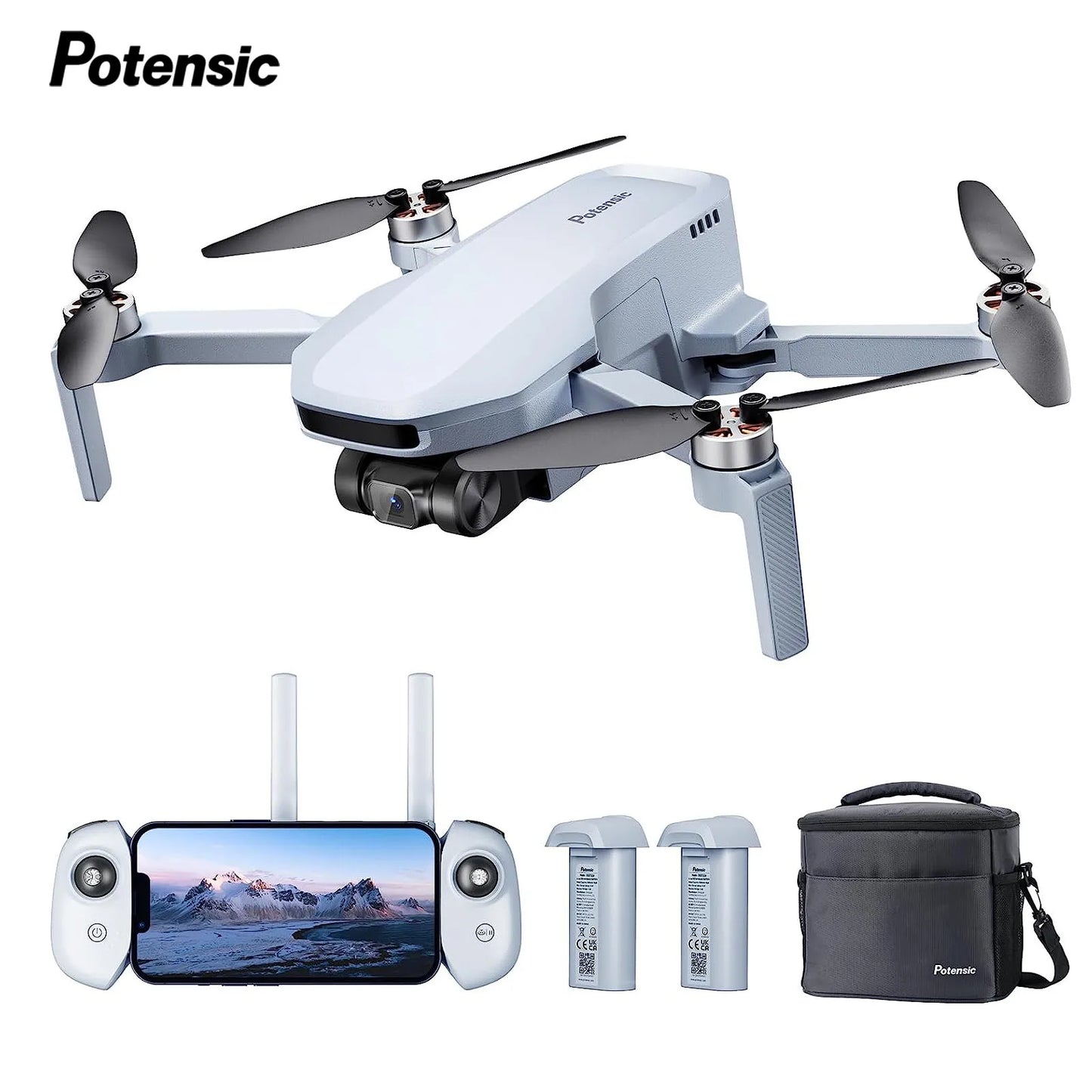 Potensic C0 Single Axis Gimbal 4K GPS Drone Under 249g with 4-KM Range for Adults and Beginners ATOM SE