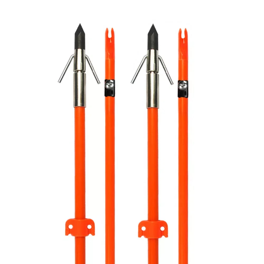 3 6 12 Pcs Bowfishing Arrows Fiberglass Solid Arrows with Fish Hunting Broadhead