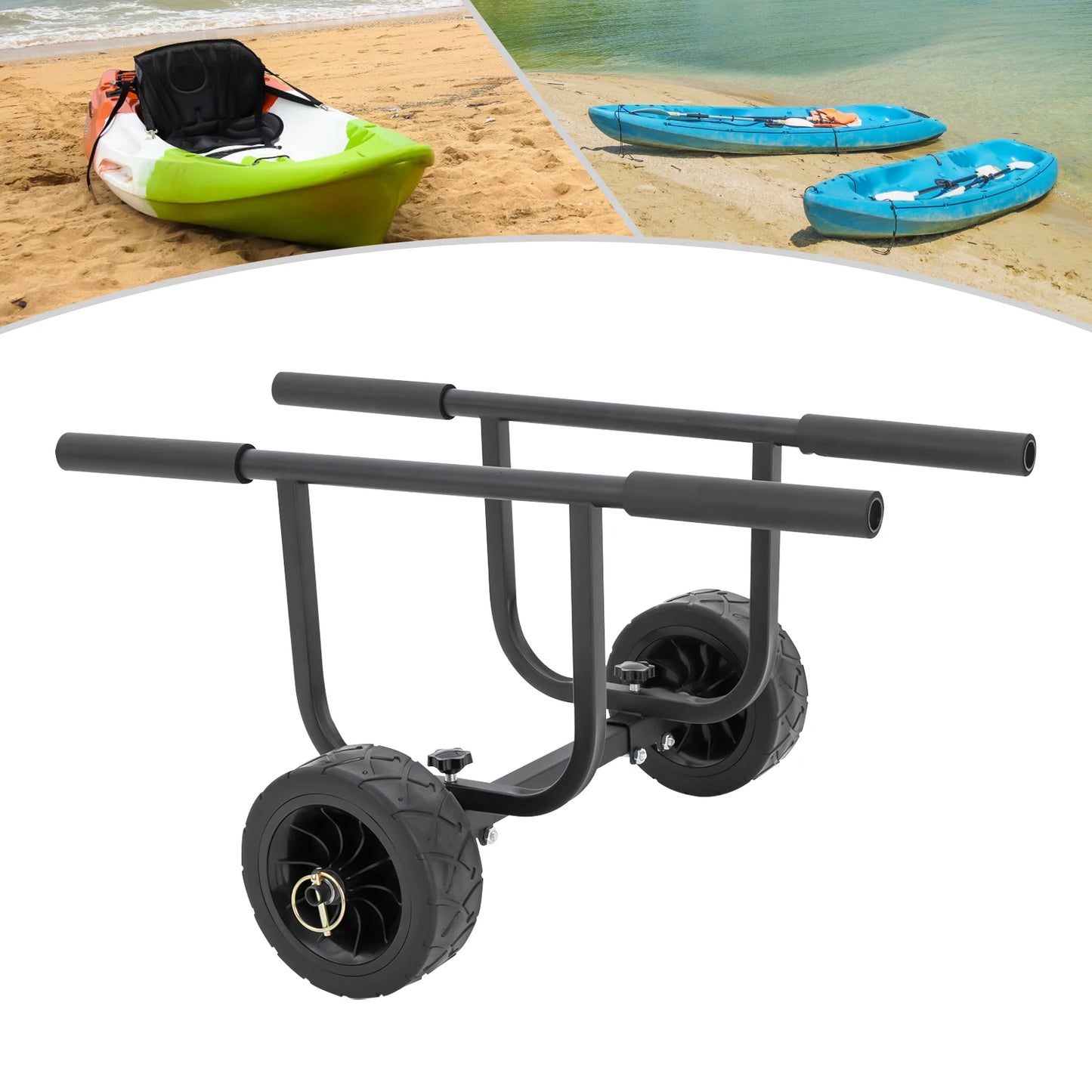 220.46 Pounds Stainless Steel Boat Dolly Cart Transport Carrier for Small Boats Up to 16.54 Inches Wide Fishing Boats and Kayaks