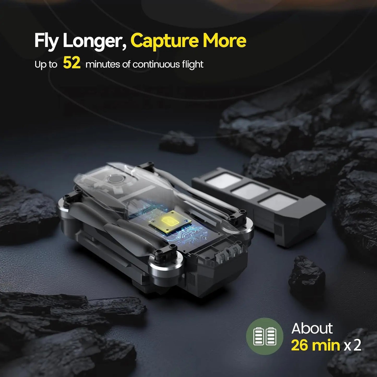 HolyStone HS720 GPS Drone 4K UHD 52 Minute Flight Foldable Brushless Auto Return Follow Me
