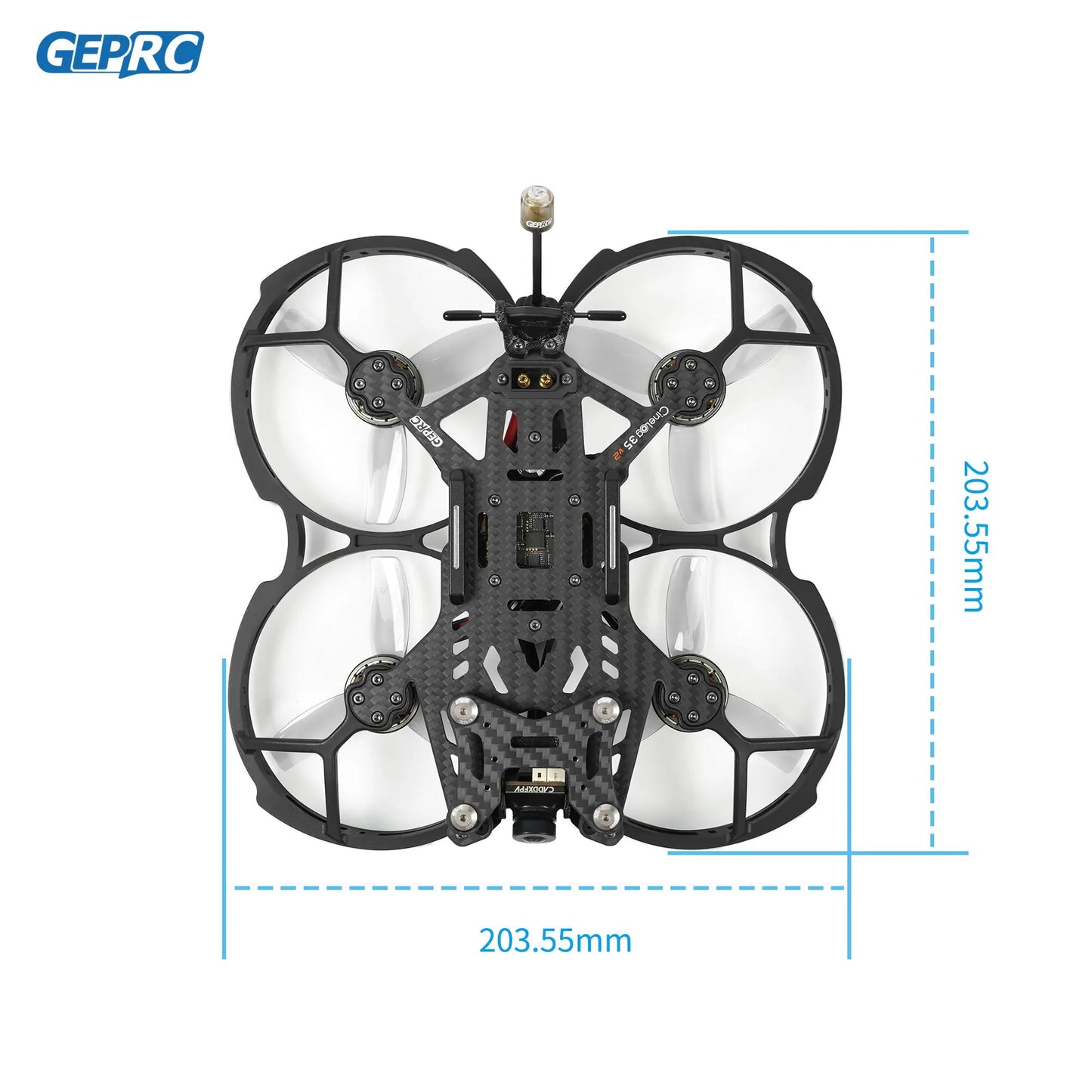 GEPRC Cinelog35 V2 Analog FPV Drone System Freestyle Drone 2105.5-2150KV VTX SPEEDX2 ICM 42688-P F722-45A AIO V2 RC Quadcopter with 1080p HD Camera for Aerial Photography