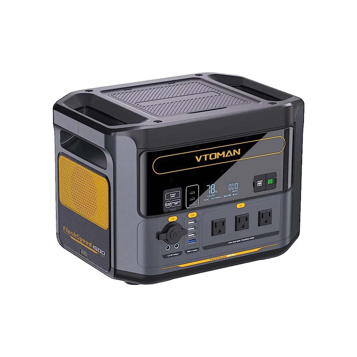 VTOman FlashSpeed 1500 Portable Power Station 1548Wh LiFePO4 Battery 3000W Peak for Outdoor Camping RV Home Energy Power