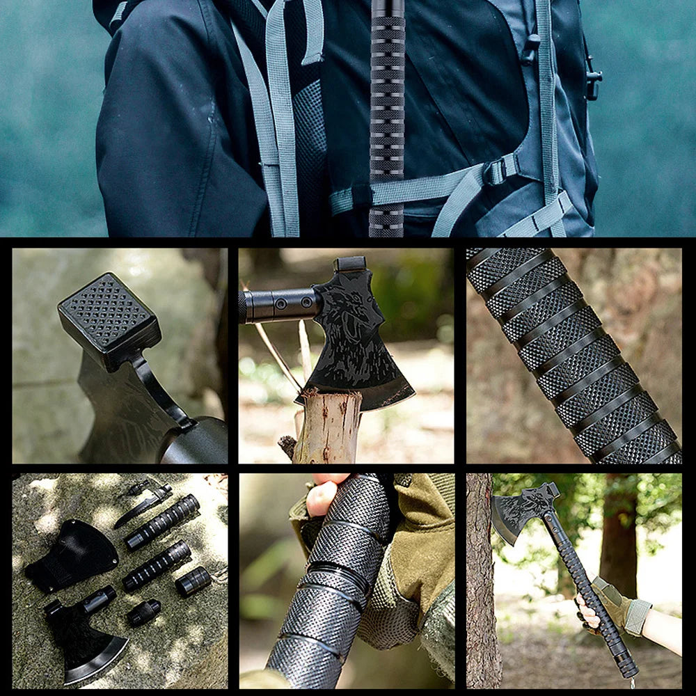 Camping Axe Multi Purpose Foldable Axe Sharp Tomahawk Outdoor Emergency Gear Tool Kit Tactical Hatchet Survival Tourist