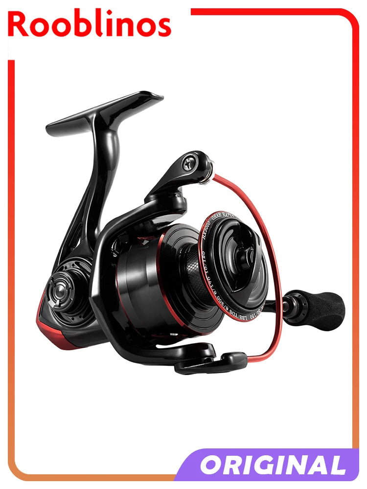 CR Sea Fishing Wheel Fishing Reel Spinning Reel 5.2:1 Black Red 10kg