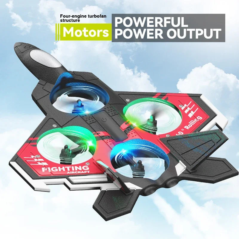 S98 RC Foam Aircraft Toy Remote Control Fixed Height Stunt Drone Anti Collision Fighter Kids Toy