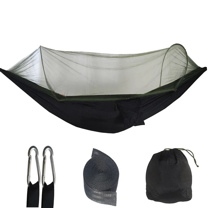 Camping Hammock with Mosquito Net and Sleeping Tent Lightweight Portable Outdoor Furniture for Garden