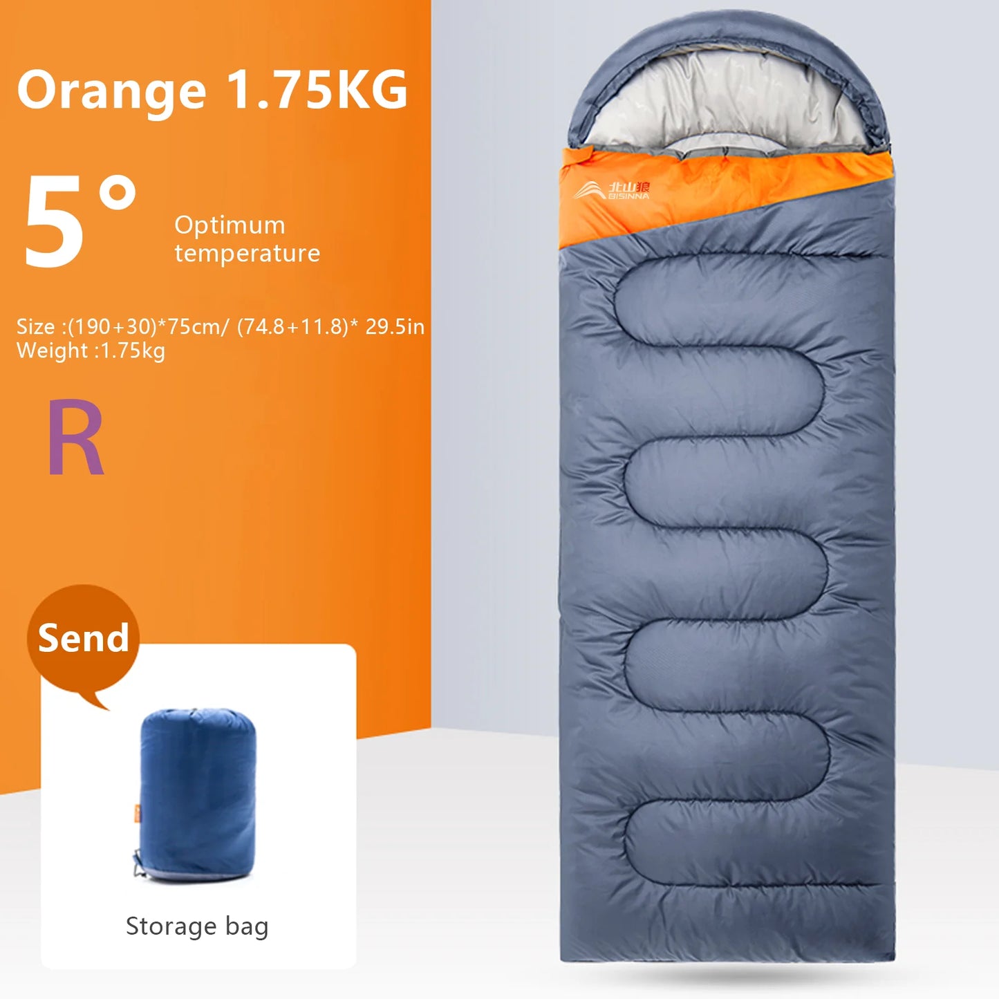 BISINNA Ultralight Waterproof Camping Sleeping Bag Warm Envelope Backpacking for Adults Hiking and Traveling