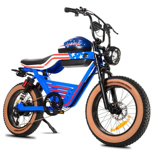 HAPPYRUN G100 Electric Bike Long Range All Terrain Motorcycle 1000W Motor Dual Battery 18Ah 20Ah