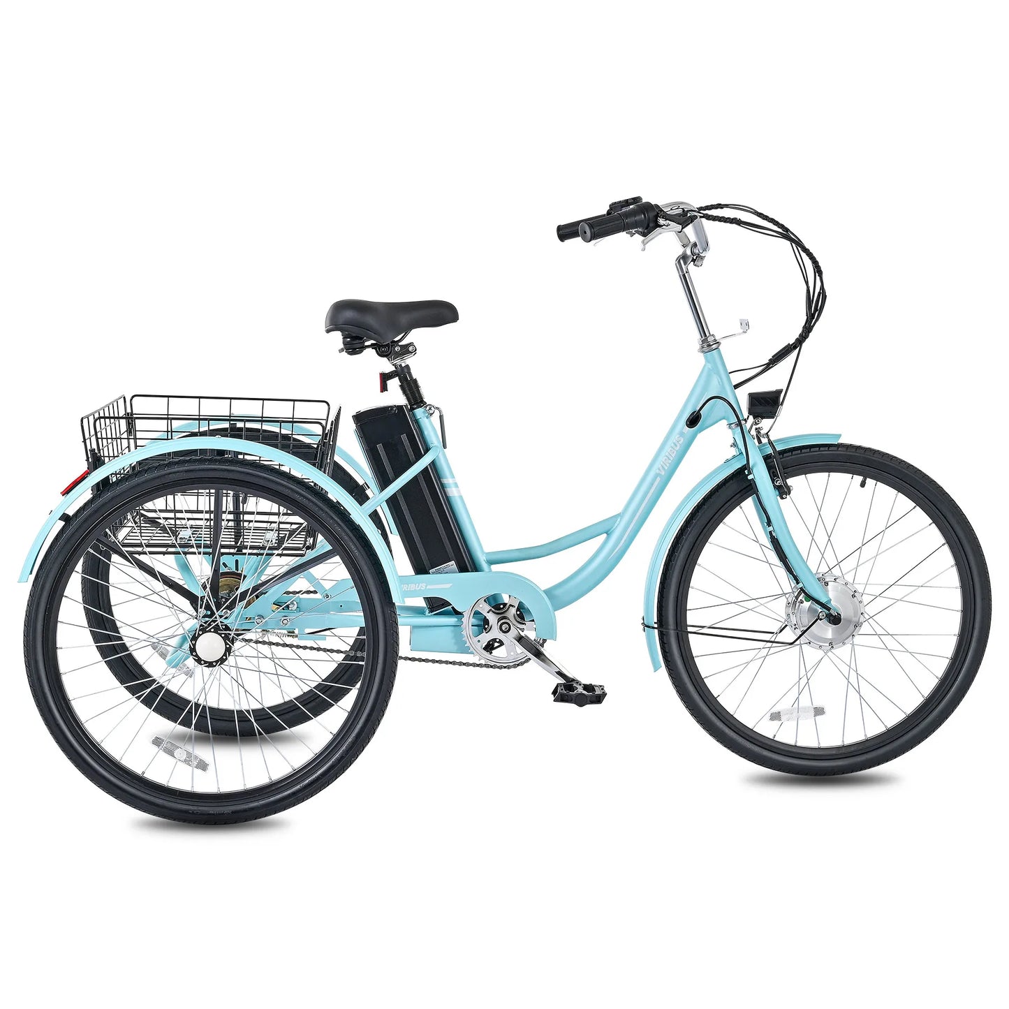 Electric Tricycle for Adults 24 Inch 26 Inch Electric Trike with 250W Motor UL Certified 36V 13Ah Battery 3 Wheel Electric Bicycle