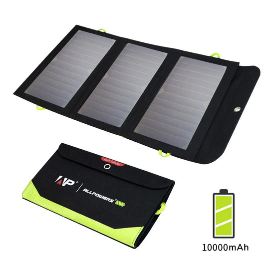 ALLPOWERS Flexible Foldable Solar Panel 21W High Efficiency Solar Battery Charger for Travel iPhone