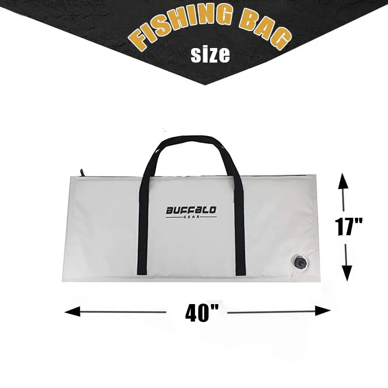 Insulated Fish Cooler Bag Kayak Kill Bag with Drain Plug for Beach Surf Tackle Storage Perfect Leakproof for Sea Lake River Fishing