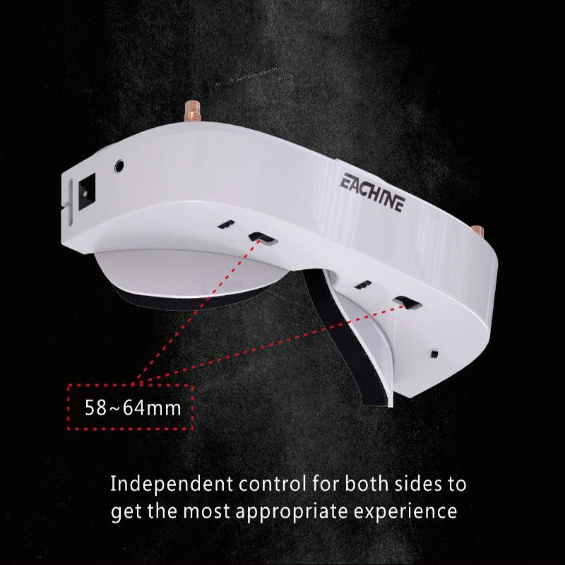 Eachine EV100 720x540 5.8G 72CH FPV Goggles With Dual Antennas Fan And 18650 Battery Case