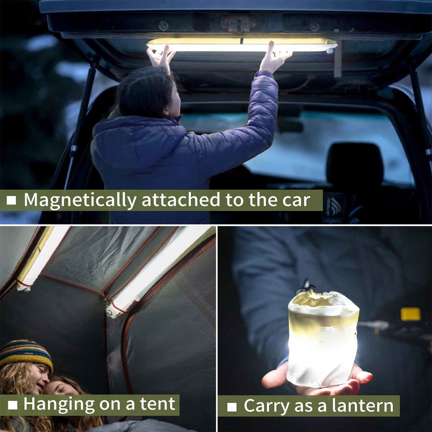 Selorss Rechargeable Portable Camping Strong Light Waterproof 2000 mAh Tent Lamp Spotlight Outdoor Work Repair Lighting
