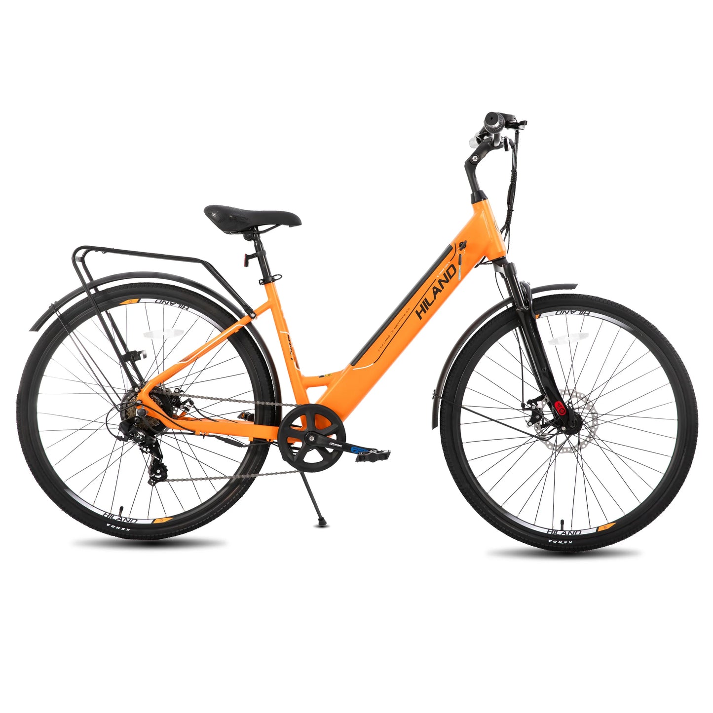 HILAND Electric Road Bike with Detachable Lithium Battery and LCD Display for Commuting 250W Aluminum Alloy Frame