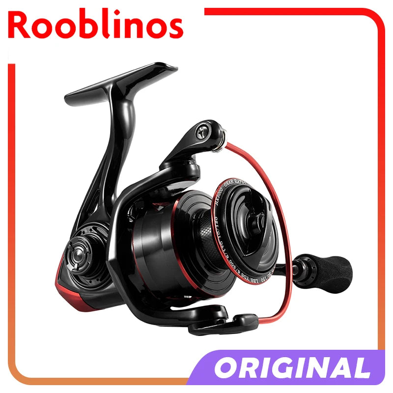 CR Sea Fishing Wheel Fishing Reel Spinning Reel 5.2:1 Black Red 10kg