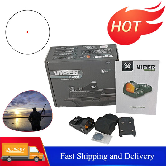 Vortex Viper Red Dot 6 MOA Dot VRD-6 Pistol Scope Hunting Rifle Scope for Glock 9mm AR AK 5.56 7.62 308 Win