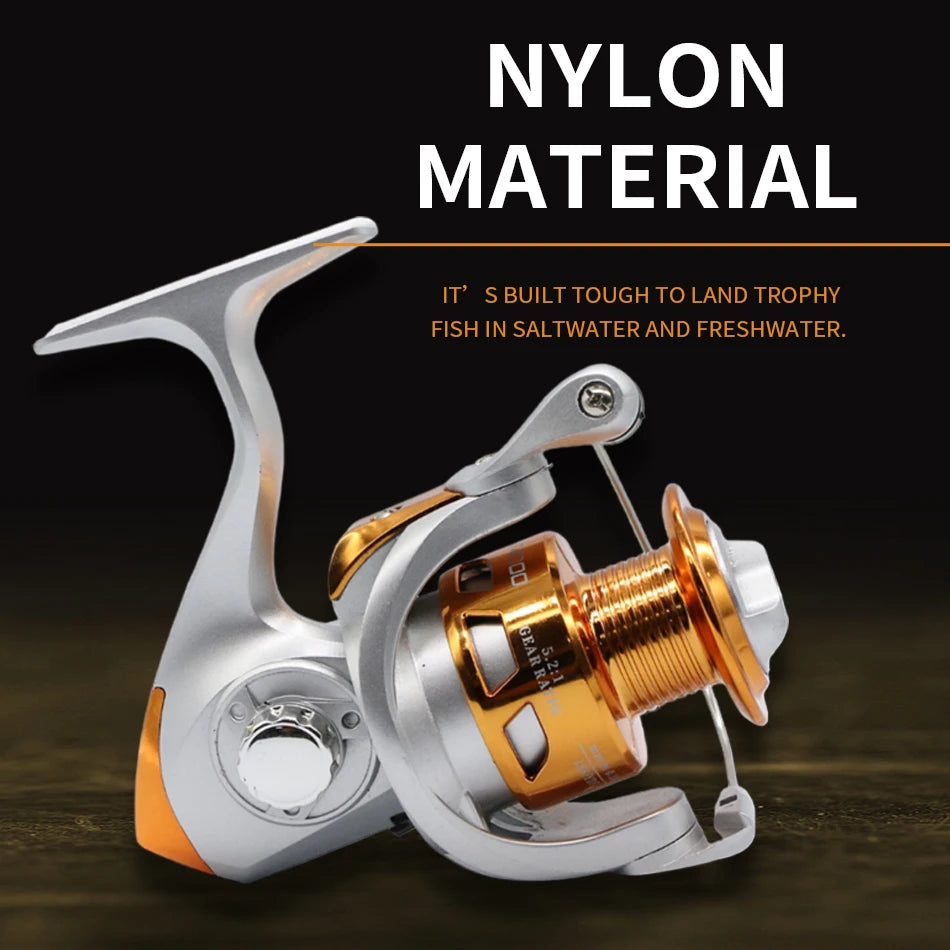 XF Spinning Reel 6+1 Bearings CNC Spool Carbon Drag Anti-Twist Lightweight Front Brake 5.0:1/5.1:1