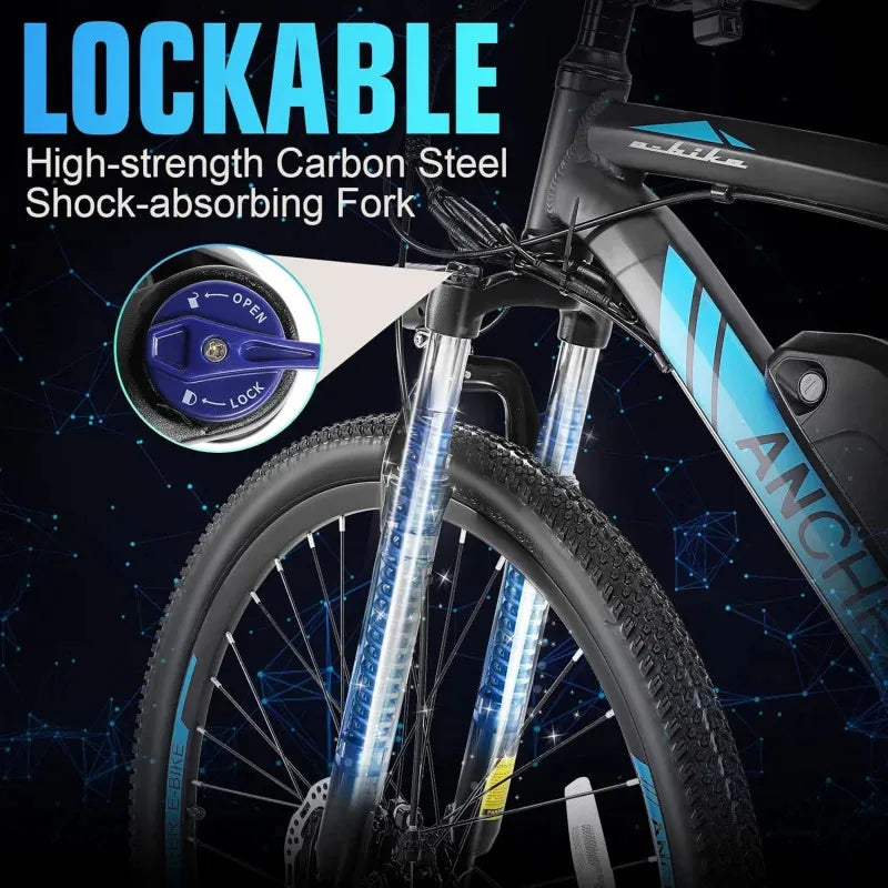 Q2XAANCHEER Electric Bike for Adults Peak 750W Ebike 60 Miles Range 48V 499Wh Battery 27.5 Inch Fast Charge