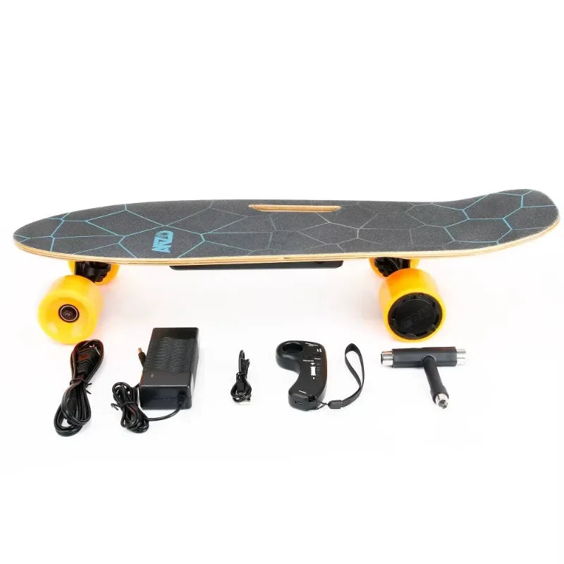 Electric Skateboard with Remote Control 350W Max 10 MPH 7 Layers Maple Deck for Adults Teens and Kids