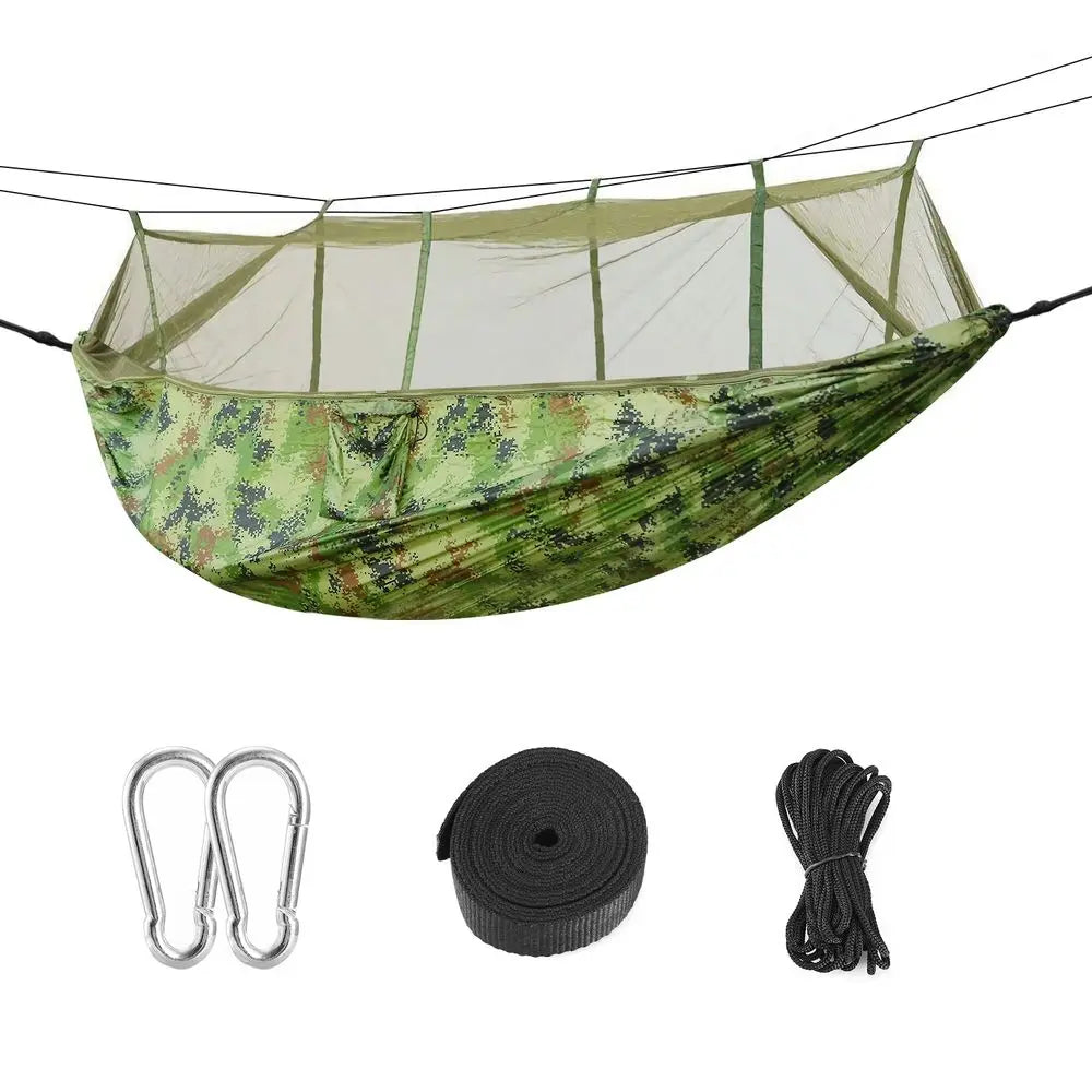 Camping Hammock With Mosquito Net Portable Double Hammock Tent for Two People With Straps Outdoor Garden Hammocks