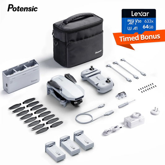 Potensic C0 4K GPS Professional Drone with 3-Axis Gimbal and Visual Tracking Max Distance 6 KM Under 249g with Return to Home Feature