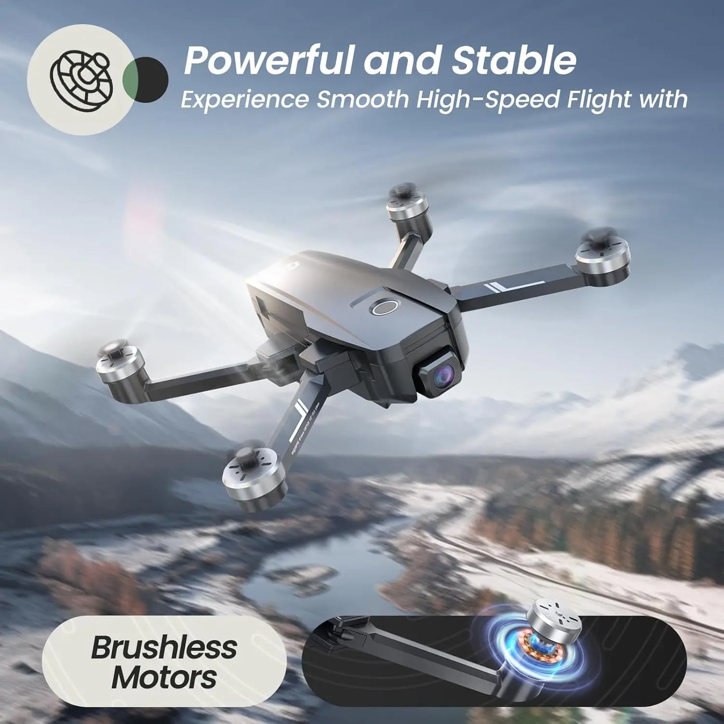 Holy Stone HS720E 4K Drone with Remote ID 46 Minute Flight Time 5GHz FPV 130 Degree FOV 4K 30FPS Brushless Auto Return Follow GPS