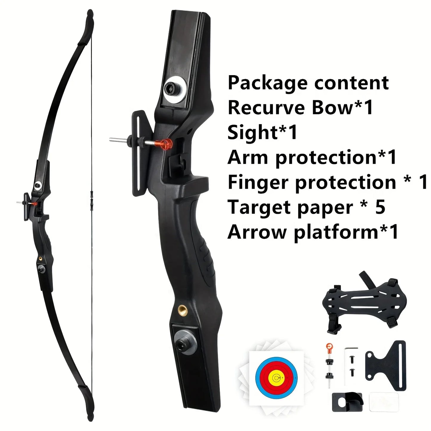 30 Pounds Adult Right Handed Recurve Bow Archery Bow for Beginners Teenagers Outdoor Hunting Practice