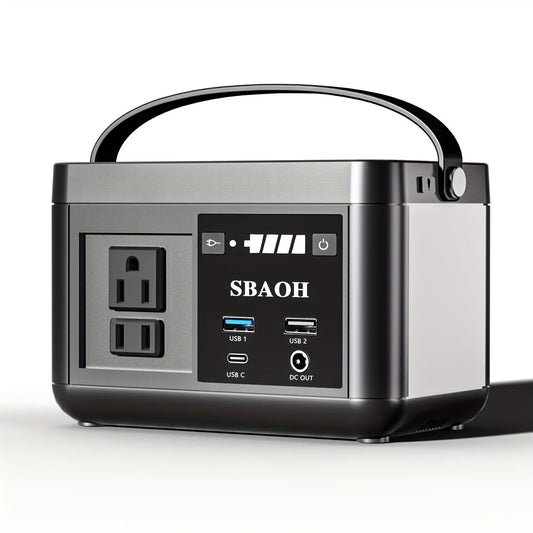 Portable Power Station P86 88.8Wh LiFePo4 Battery with 120W AC Outputs Solar Generator for Travel and Camping