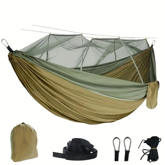 Camping Hammock With Mosquito Net Portable Double Hammock Tent for Two People With Straps Outdoor Garden Hammocks