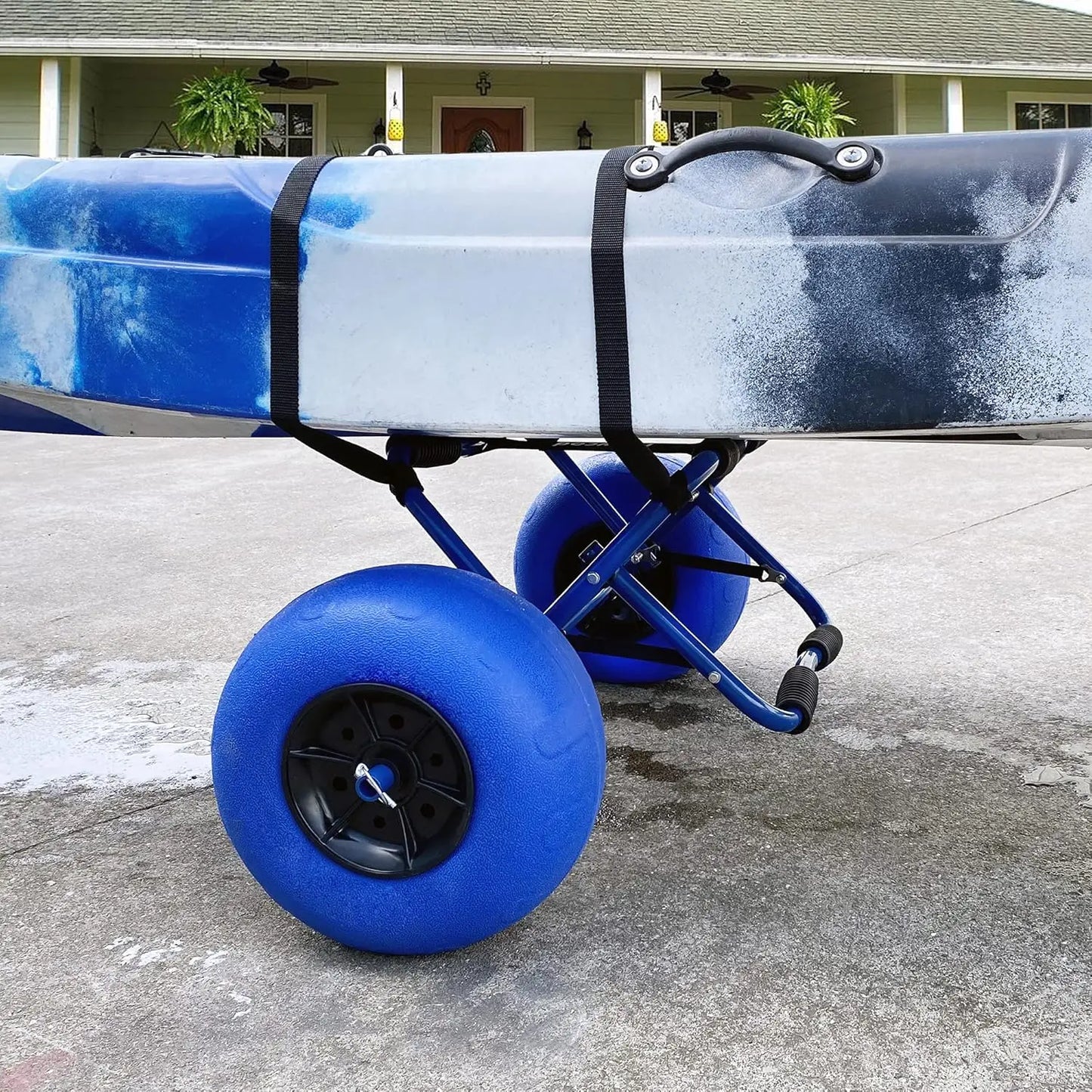 Kayak Cart Dolly for Carrying Kayak Canoe SUP Paddle Board with Large Balloon Wheels