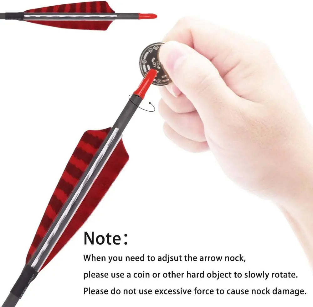 30 Inch Pure Carbon Arrows for Compound Bows 6 or 12 Pack Spine 600 700 with 100 Grain Screw Tips and 4 Inch Turkey Feathers