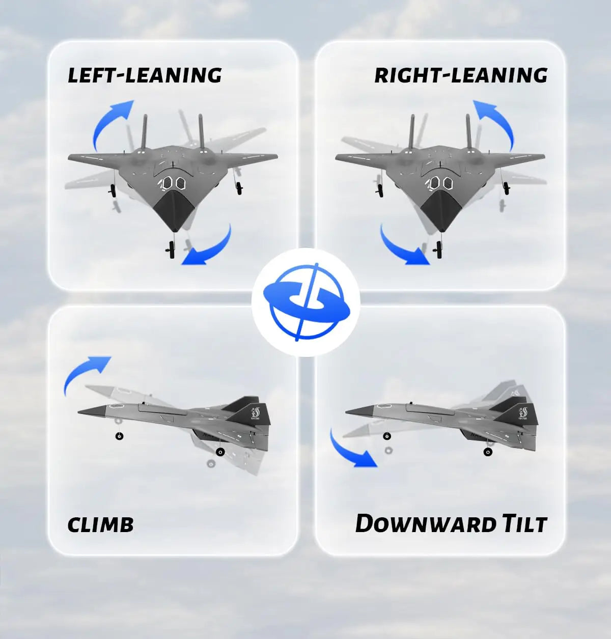 SR72 RC Plane 2.4G 4CH Remote Control Airplane Future Fighter Jet Dual Powerful Motors RC Drone Aircraft Toys for Kids and Adults