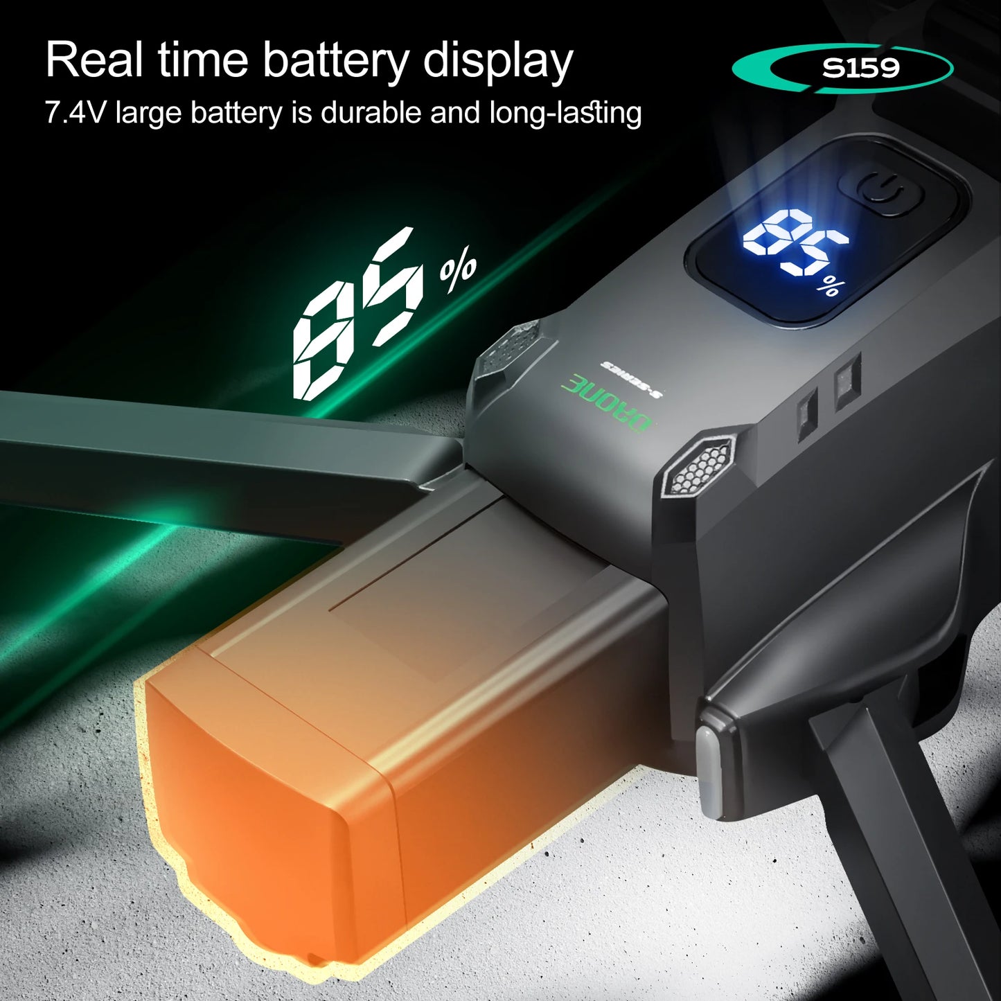 2025 Long Endurance GPS Drone with Dual Cameras 5.9 Inch LCD Remote Controller and Brushless Motor