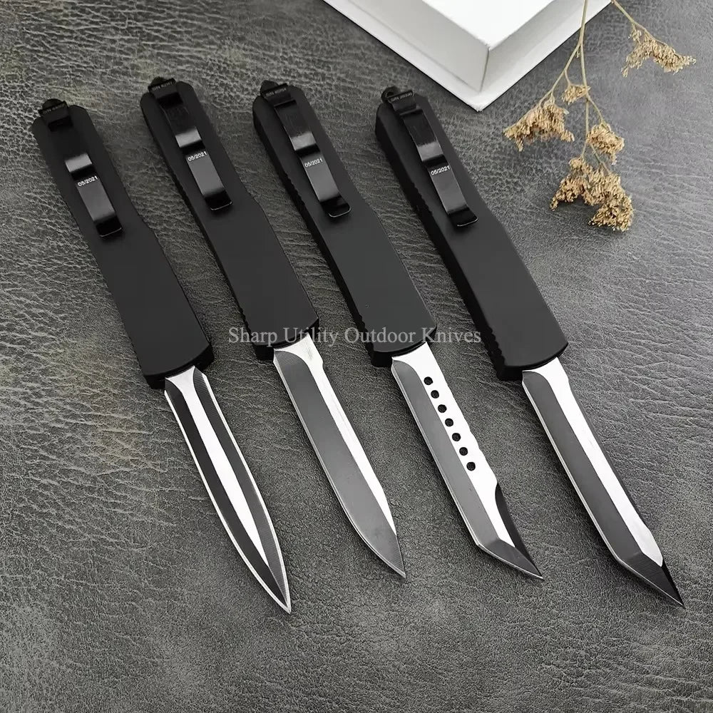 Micro UT70 Survival Tactical Pocket Knife 440C Stainless Steel Blade Zinc Alloy Handle EDC Hunting Utility Tool