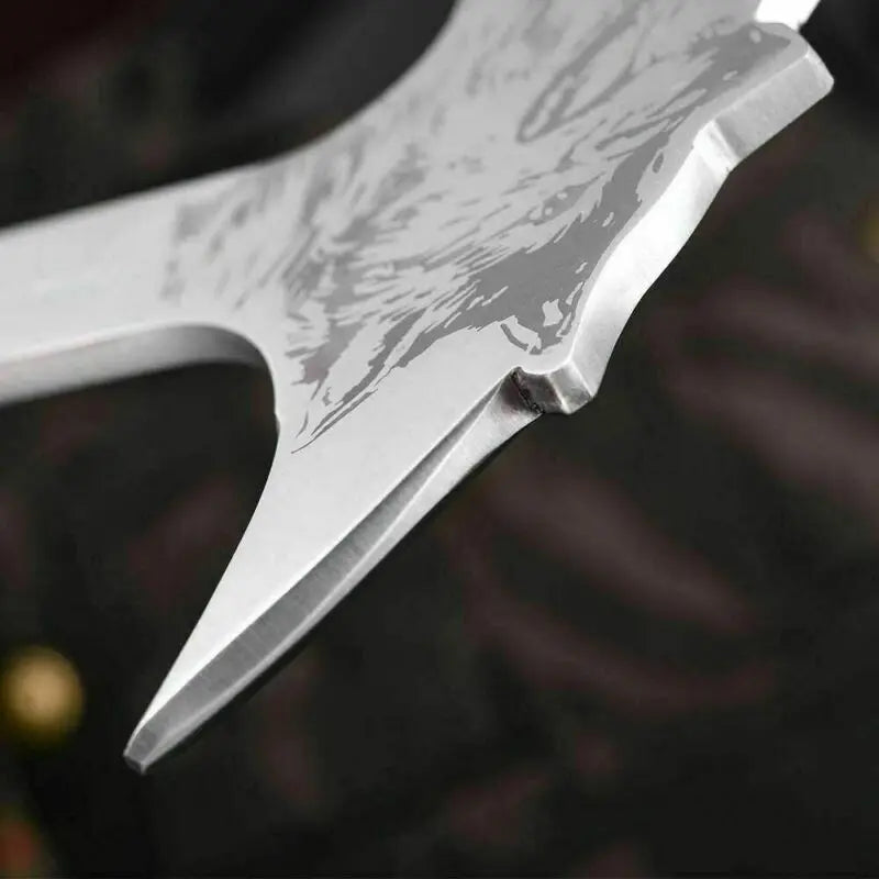 Wolf Head Axe Multi Function Hatchet Portable Outdoor Camping Survival Axe Defensive Emergency Gear Tomahawk Chopping Wood