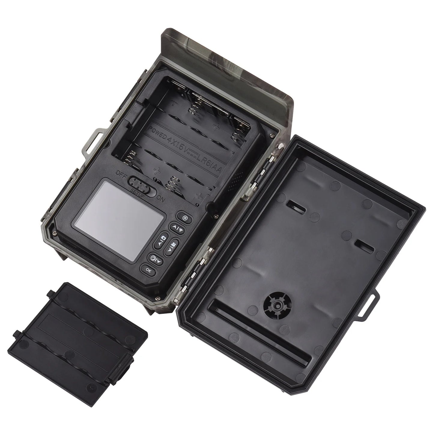 Solar Powered Night Vision Trail Camera 50MP 4K Hunting Camera 0.3s Trigger Time Wildlife Monitoring