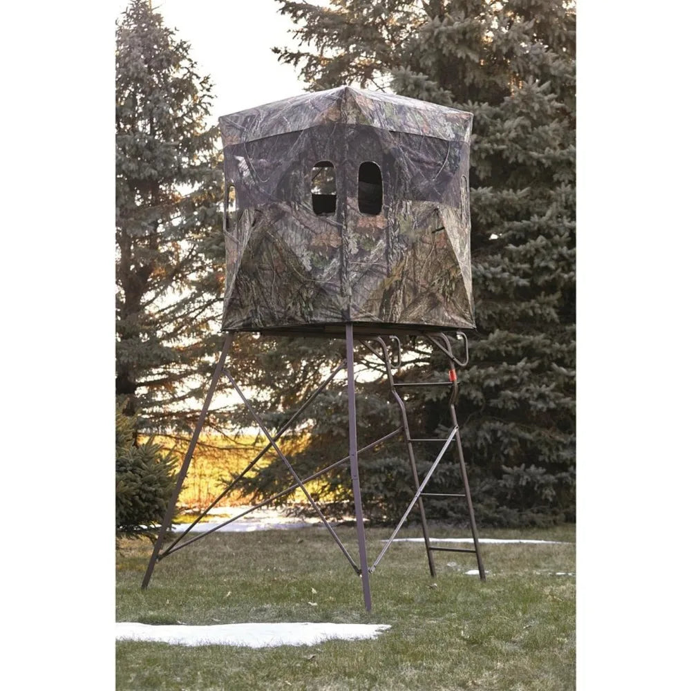 6 Foot Tripod Hunting Tower Blind Elevated 2 Man Stand Hunting Gear Equipment Accessories