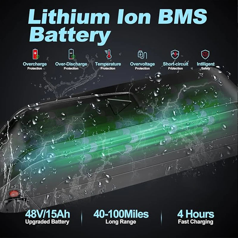 1000W 28mph 24 Mile Range 48V 15ah Detachable Battery Adult Electric Mountain Bike with Mechanical Disc Brake 20 Inch Wheel