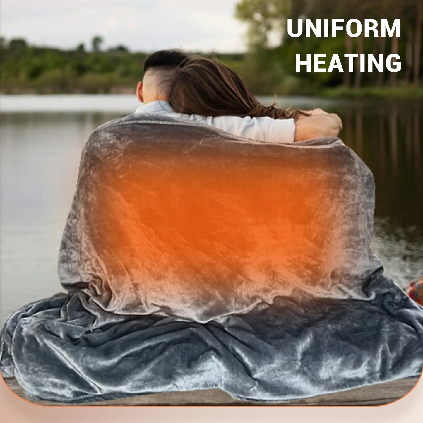 Car Heating Blanket 72W Flannel Electric Blanket for 12V Vehicle Camping Travel