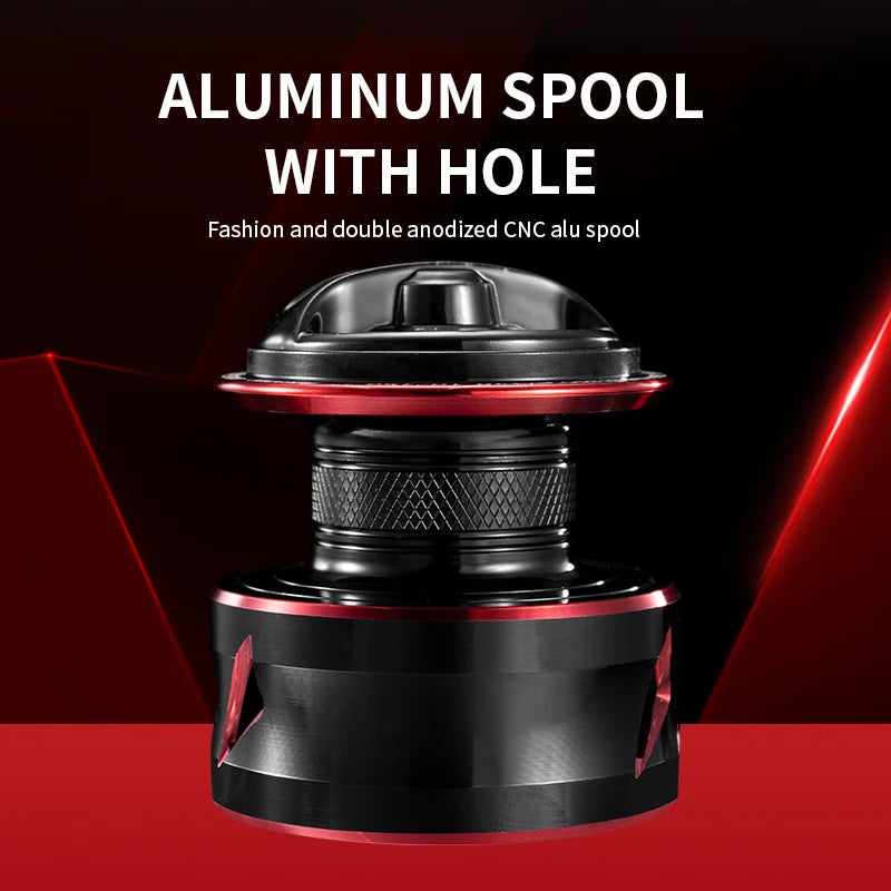 CR Sea Fishing Wheel Fishing Reel Spinning Reel 5.2:1 Black Red 10kg