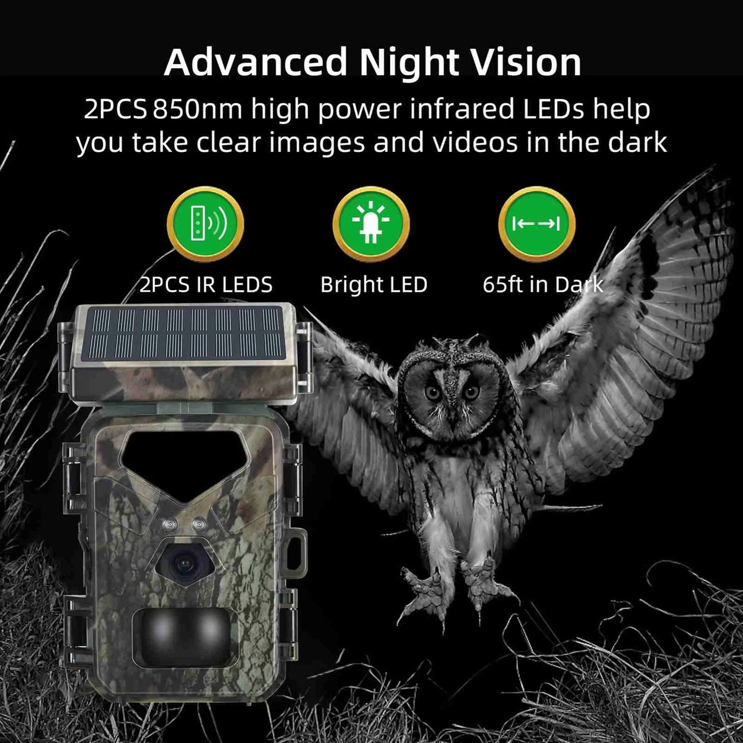 New Hunting Game Camera 20MP 1080P Night Vision Motion Activated Trail Camera 0.3s Trigger Speed for Outdoor Use