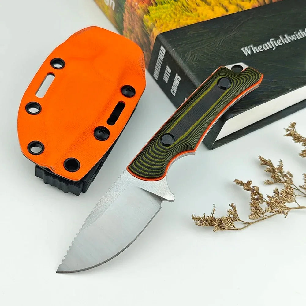 BM 15017 Outdoor Self Defense Fixed Blade Hunter Knife with Kydex Sheath G10 Handle Survival Camping Tool