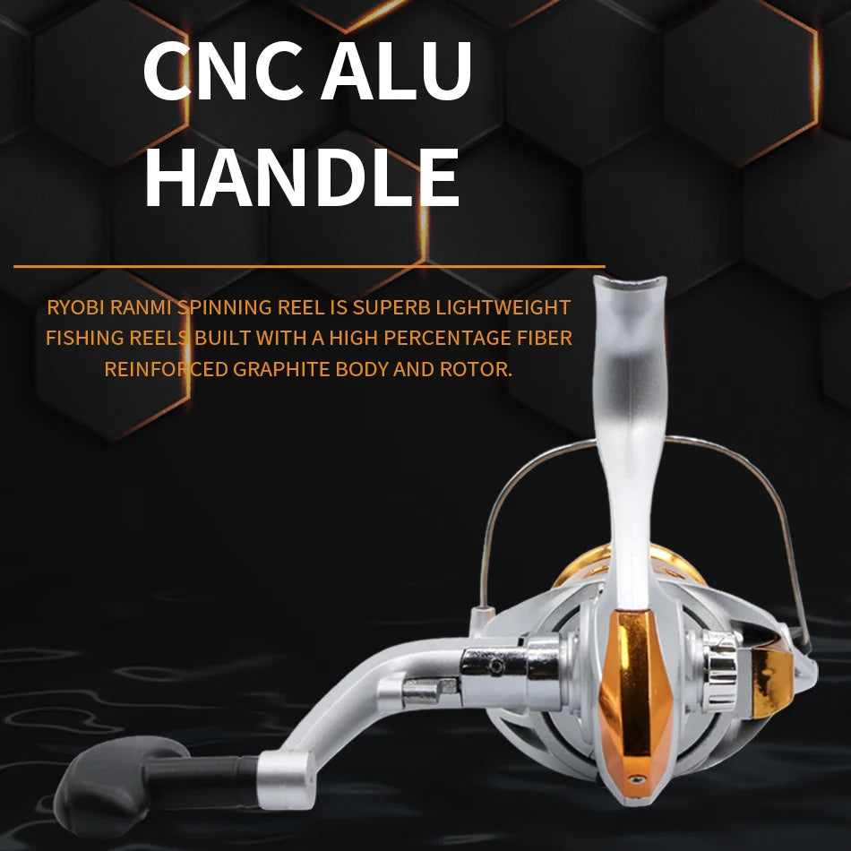 XF Spinning Reel 6+1 Bearings CNC Spool Carbon Drag Anti-Twist Lightweight Front Brake 5.0:1/5.1:1