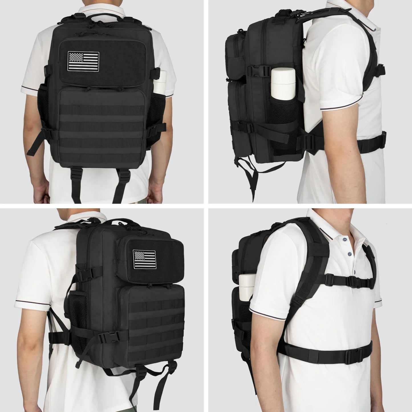 25L Small Military Tactical Backpack for Men and Women Molle Army Pack Survival Bug Out Bag Hiking